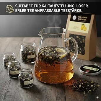 HANFANGLING Lemon Ice Tea Thirst Quencher Cold Infusion Delicious iced tea lemon black tea for water with flavour no calories no sugar bulk goods 50 g (20 cups)