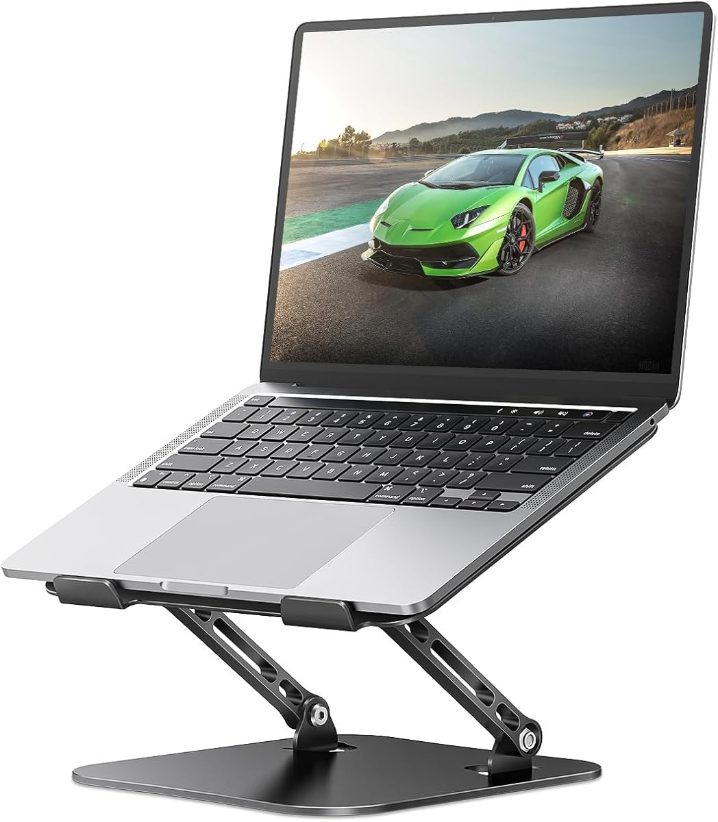 Orlian Adjustable Aluminum Laptop Stand for Desk, Laptop Riser for 11-16" | Ergonomic Aluminum Riser, Anti-Slip Silicone Pads, Foldable Portable Laptop Holder for Home Office Travel