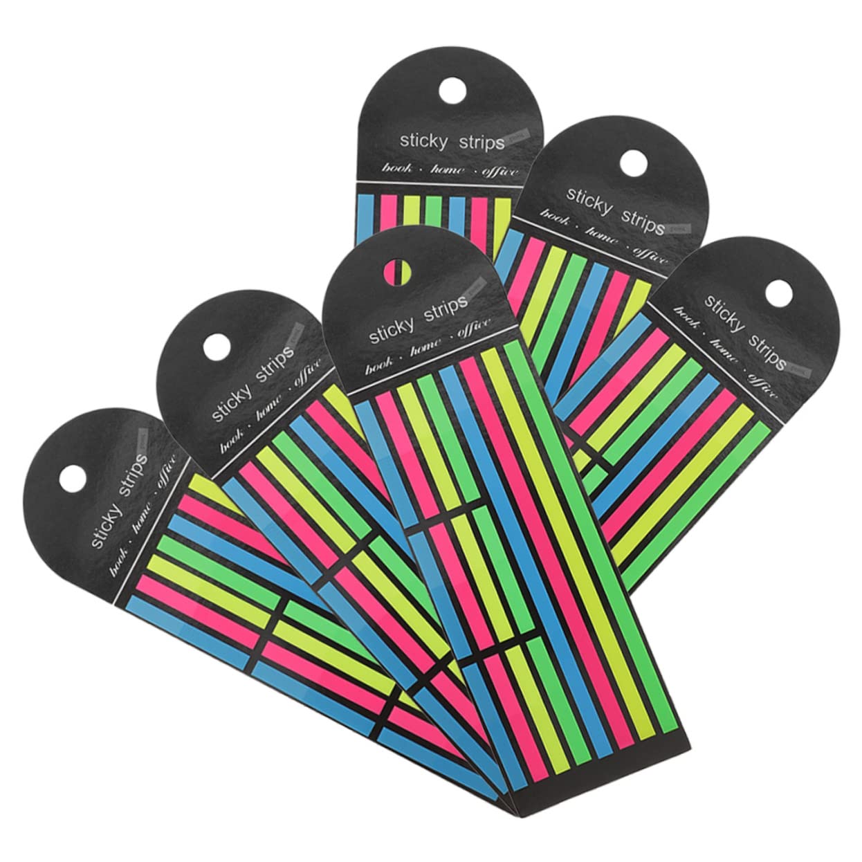 TEHAUX 24piezas Pestañas Adhesivas Transparentes Tiras De Coloridas Para Lectura Notas y Organización Libros y Cuadernos