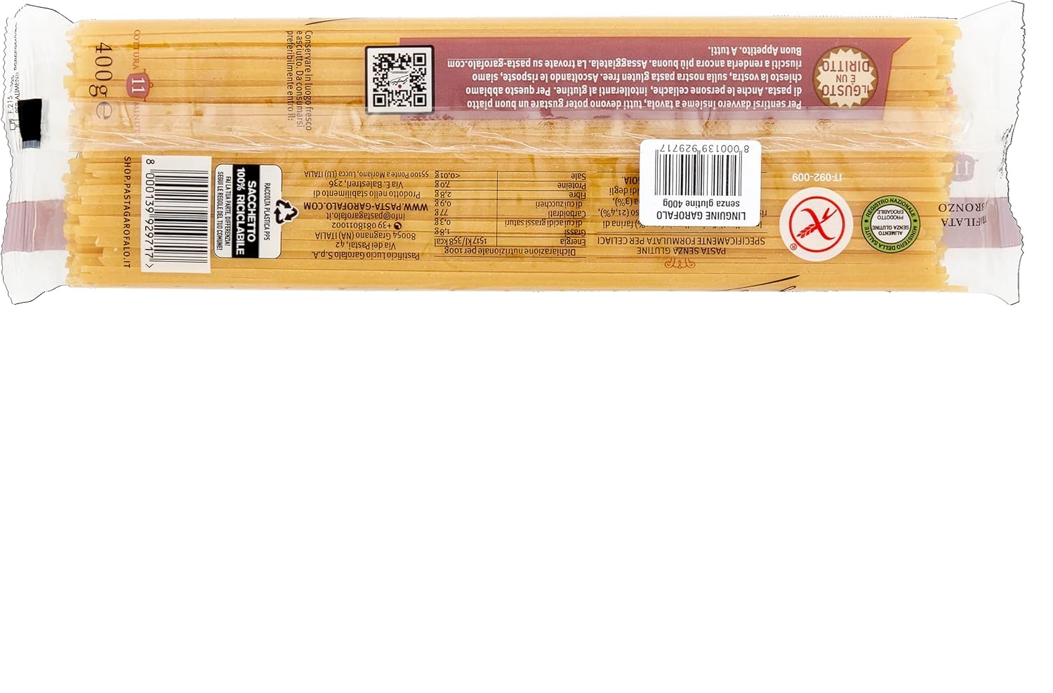 Italian Gourmet Glutenfreie Linguine Pasta 24x 400g – Mais, Vollkornreis & Quinoa Nudeln, Full Taste, al dente, ideal für Familien & Vorrat, italienischer Genuss + Italian Gourmet Polpa