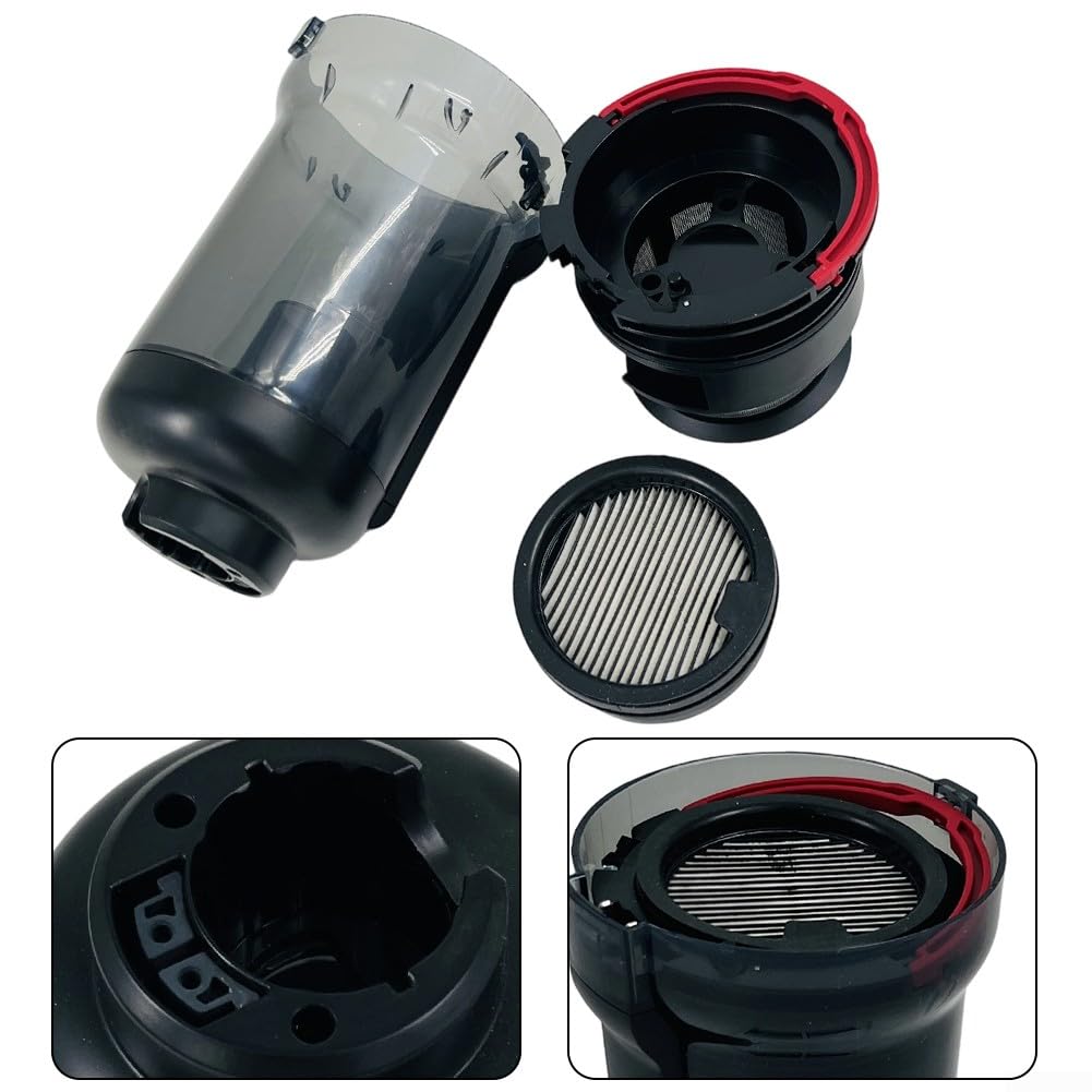 Niceminiwall Roborock para Dyad Pro Combo/Dyad Air Dust Cup Reemplazo impermeable transparente con multicono para ciclón y filtro HEPA lavable
