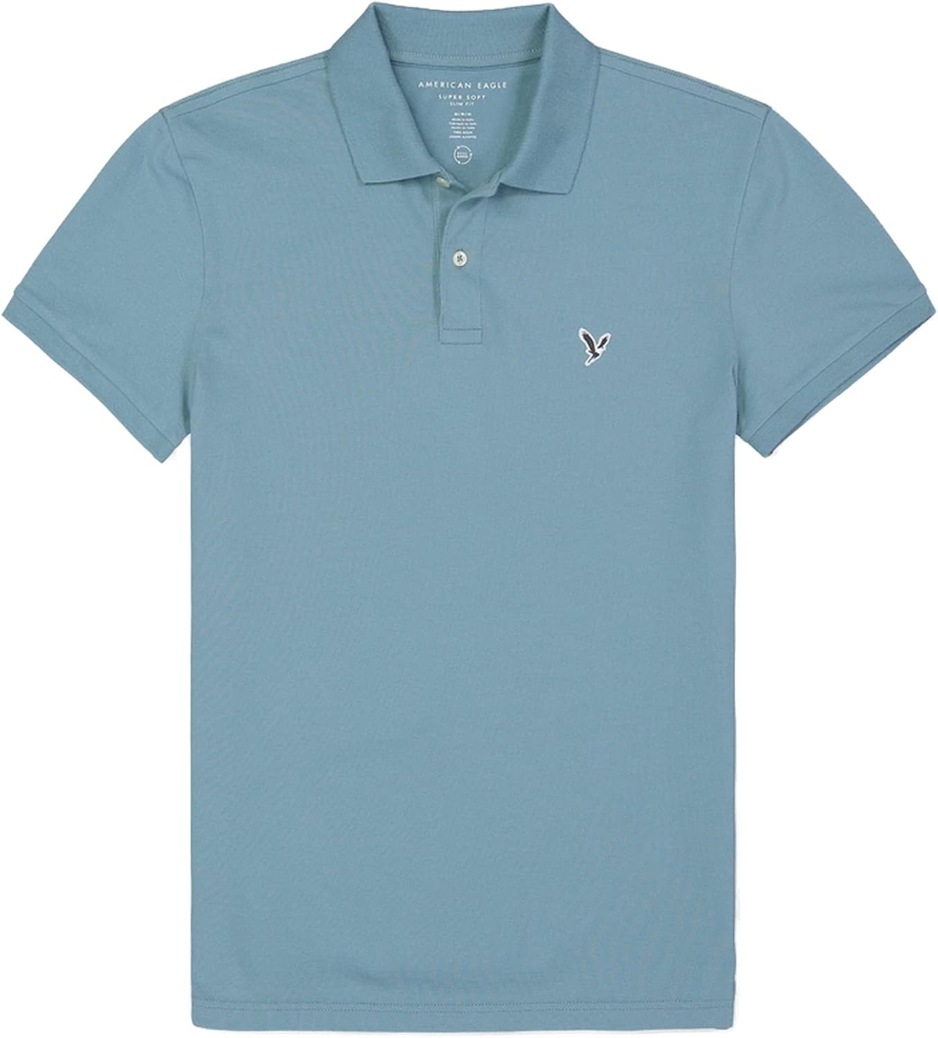 American Eagle Men U11659146409 Slim Flex Polo Shirt XS Blue Buy