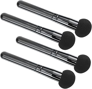 4pcs Mushroom Head Makeup Puff Brush Black Co...