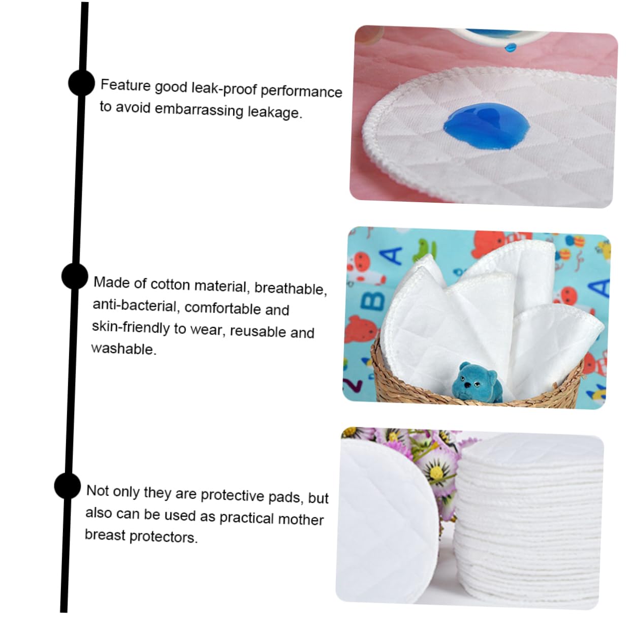 16pcs Breast Cotton Pad Leak Mat Nursing Pads Super Absorbent Breast Feeding for Maternity Mat Nursing