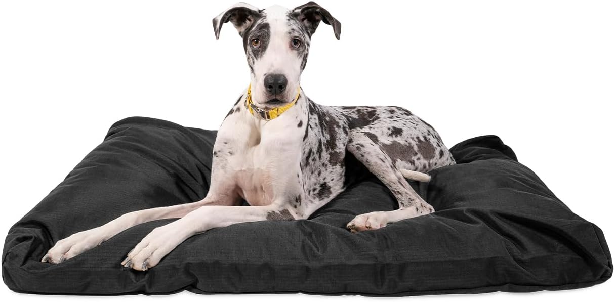 - Tough Rectangle Pillow XXL Extra Large Dog Bed - Removable Cover, Washable, Durable & Water Resistant Dog Bed Made for Big Dogs 68"x40", Obsidian Black