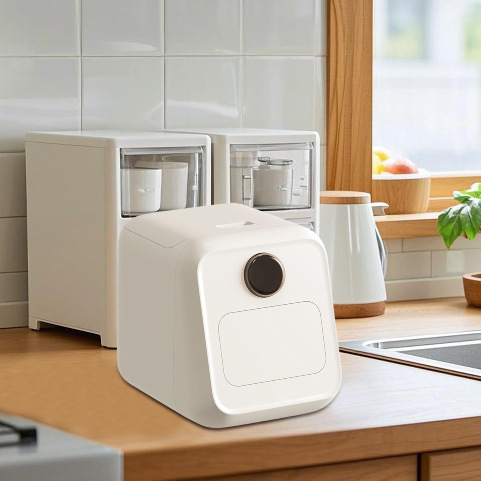 Contenitore per Conservazione Riso Dispensatore Grani Contenitori Dispensa | Barattoli Alimentari per Farina Zucchero Cereali Organizzazione Dispensa e Congelatore