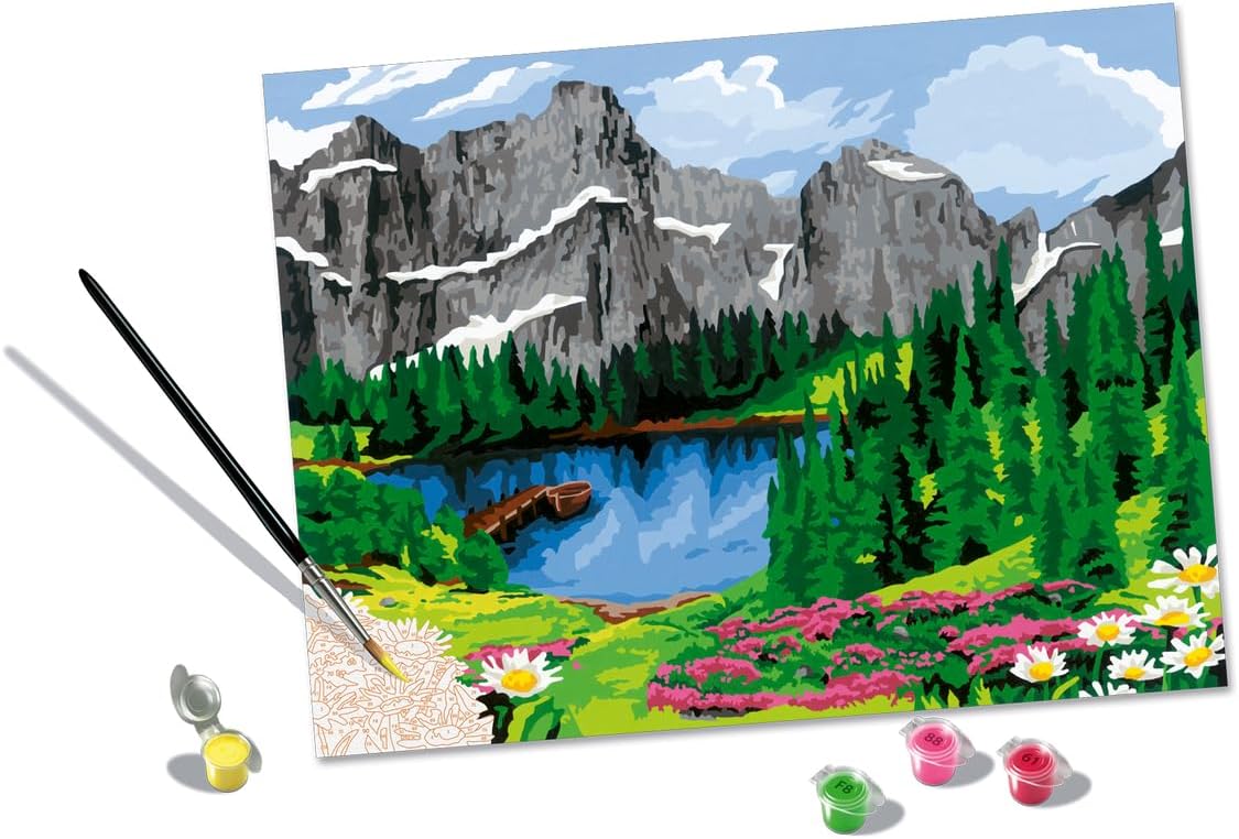 Ravensburger CreArt Mountain View Paint by Numbers Kit for Adults - 20155 - Painting Arts and Crafts for Ages 14 and Up