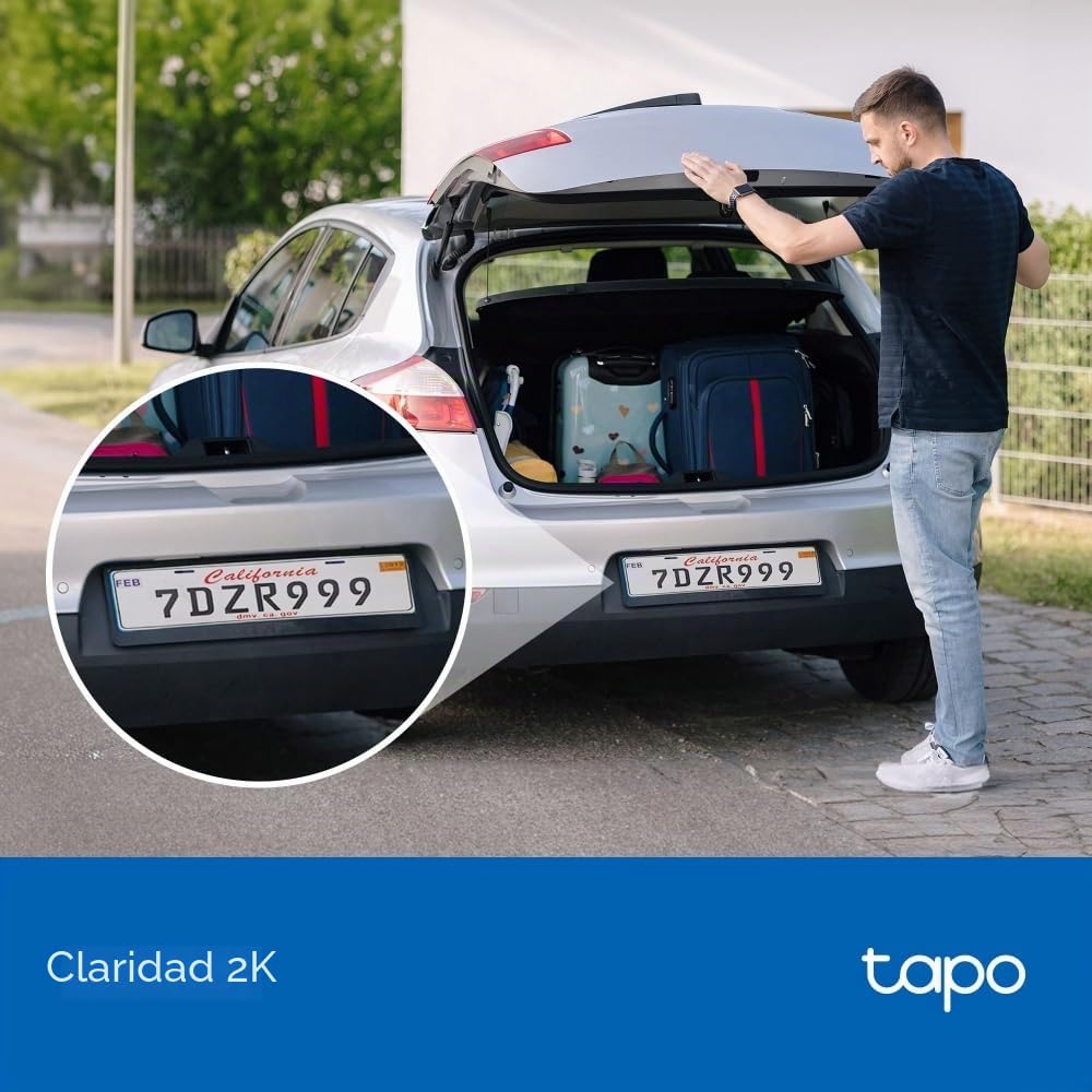Tapo C411 - Cámara vigilancia WiFi Exterior, 2K, 180 Días de Batería, Negro | Detección de Movimiento y Personas. Visión Nocturna a Color. IP65. App Tapo.