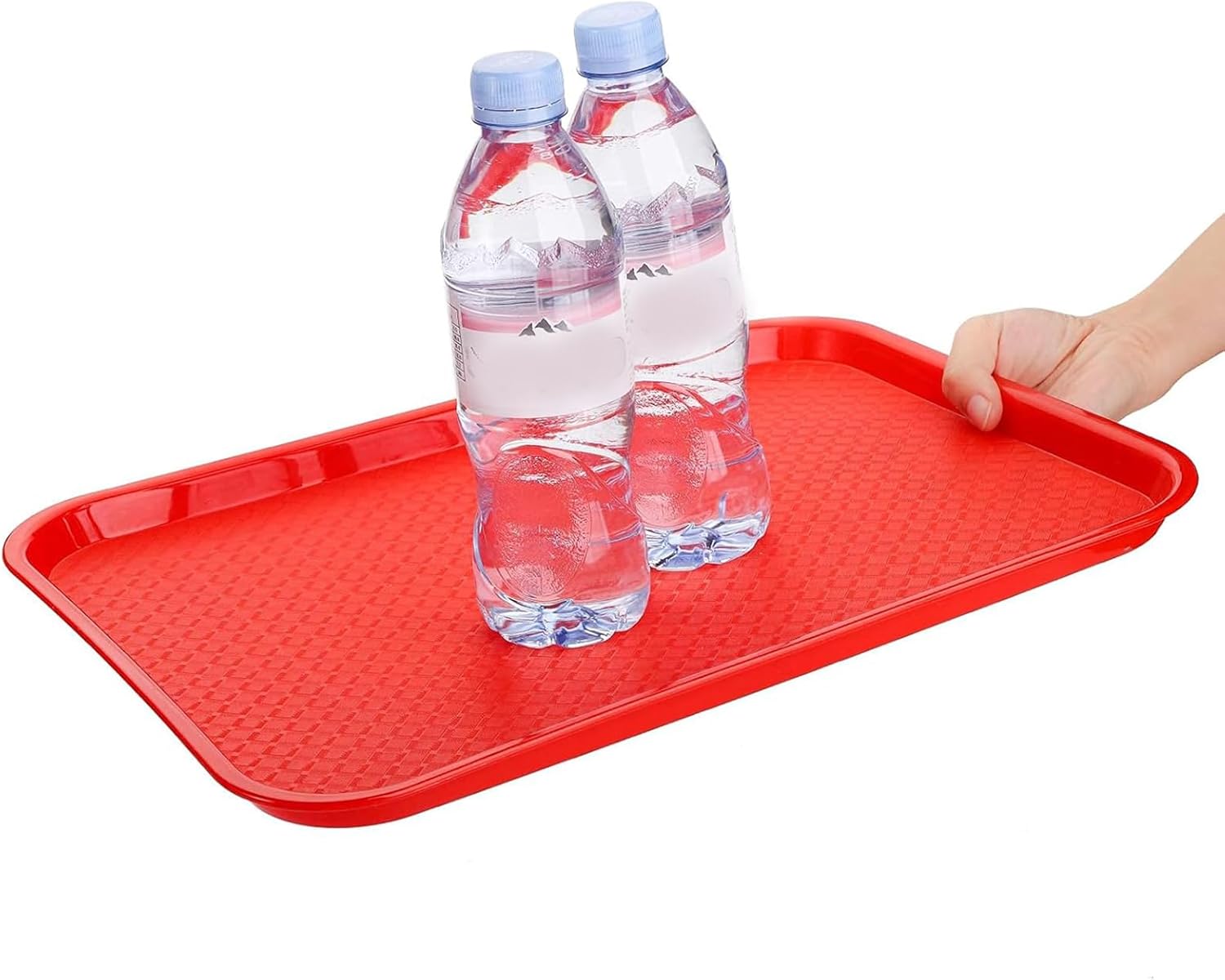 Yarlung 6 Pack Plastic Fast Food Trays, 16x12 Inches Restaurant Serving Trays Set for Coffee Table, Kitchen, Party, 6 Colors - Image 7