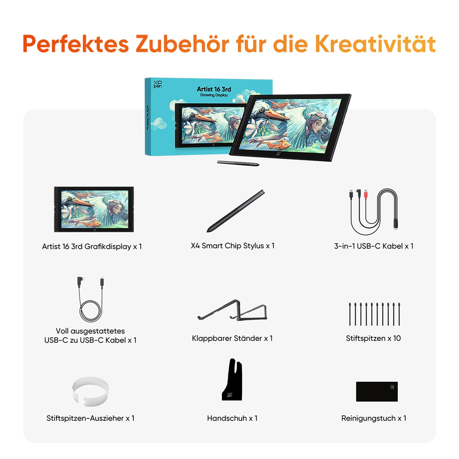 XPPen Artist 16 3rd Graphic Drawing Tablet with Screen
