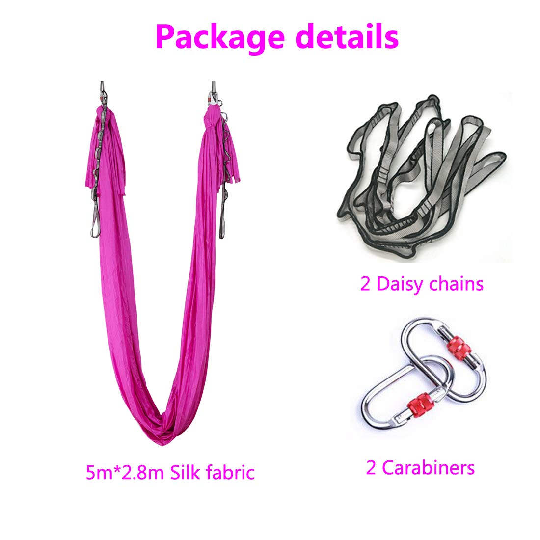 Gaorui Hamac de yoga aérien en soie – Kit de balançoire de yoga anti-gravité amélioré pour équilibre, flexibilité et exercices d'inversion