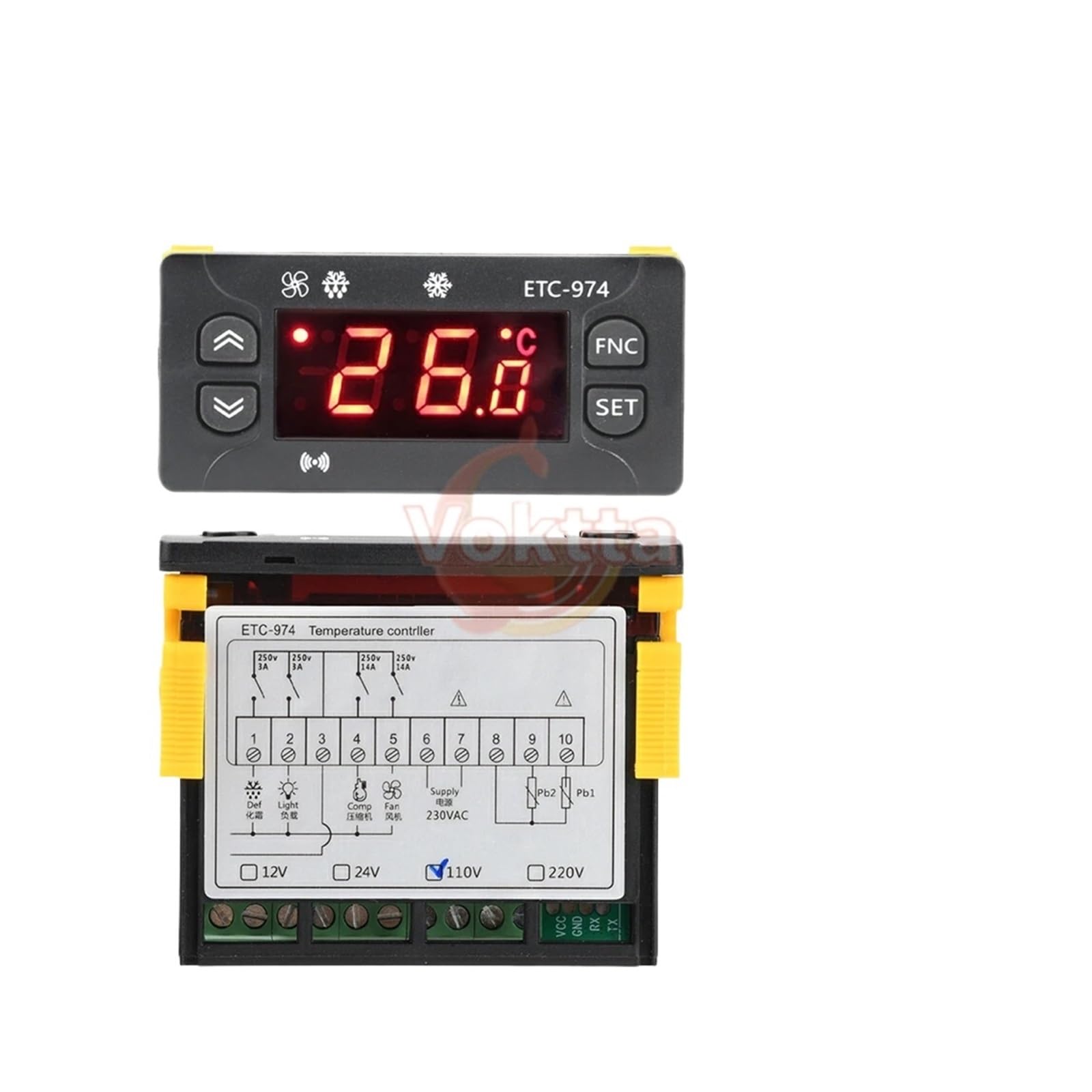 Régulateur ETC-974 AC 220V pour réparer le système de froid d'un frigo en panne