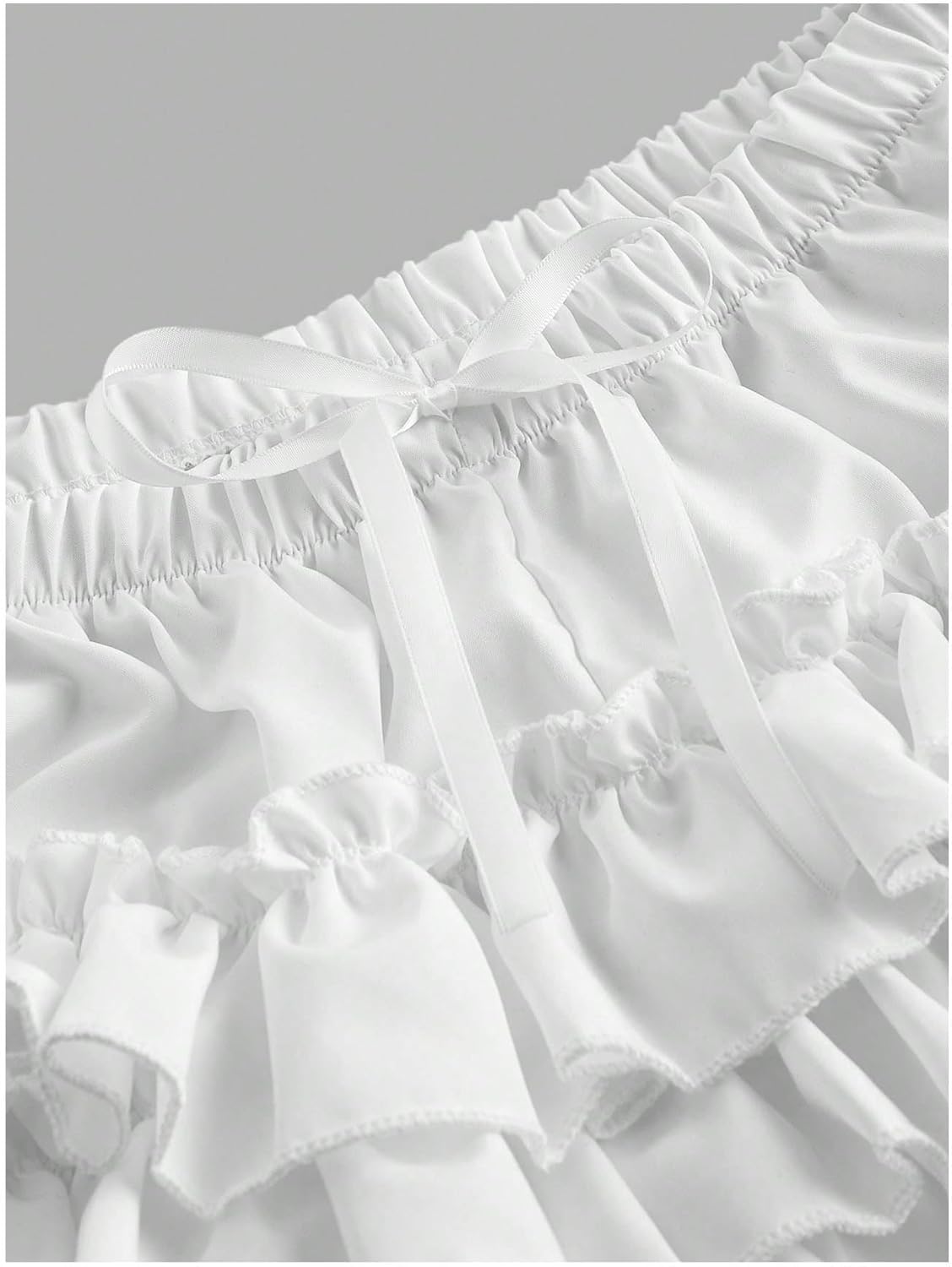 WDIRARA Women's Elastic Waist Layered Ruffle Bloomer Shorts Y2k Lolita Shorts - Image 4