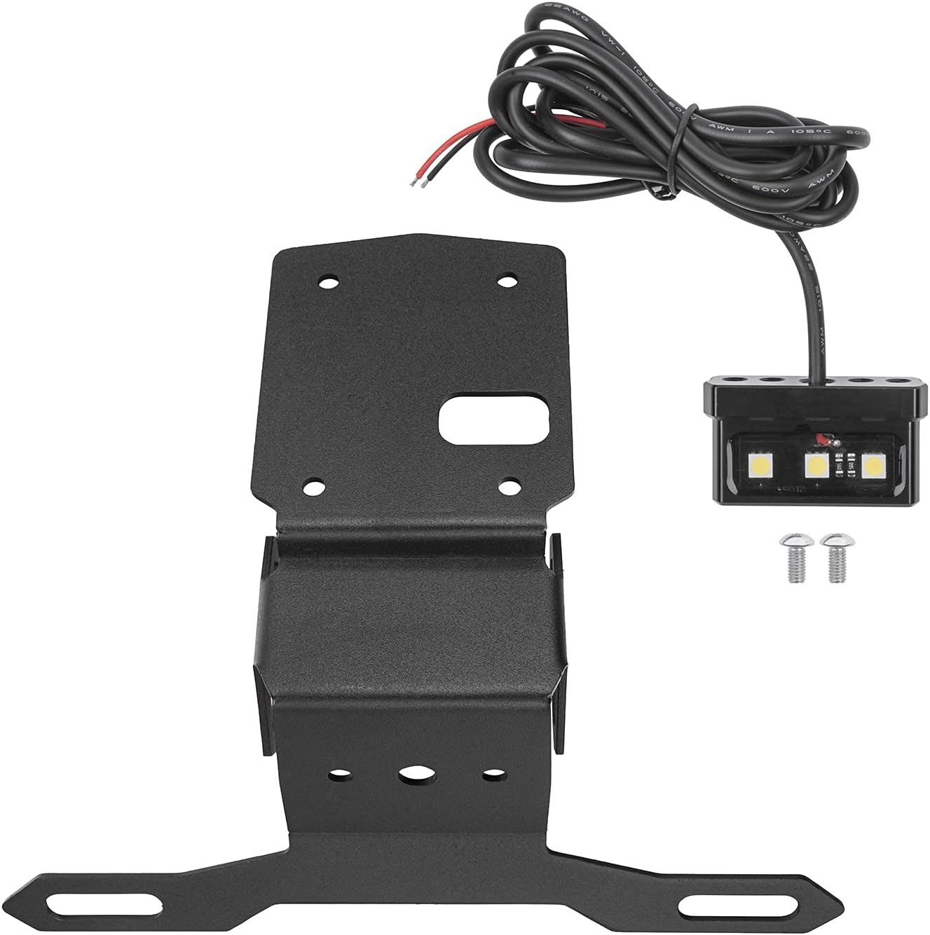 Motorcycle License Plate Holder Bracket with LED Light for Kawasaki Ninja650 Z650 Ninja Z 650 2017 2018 2019 2020 2021 2022 2023 2024 Rear Fender Tail Tidy Number Mount