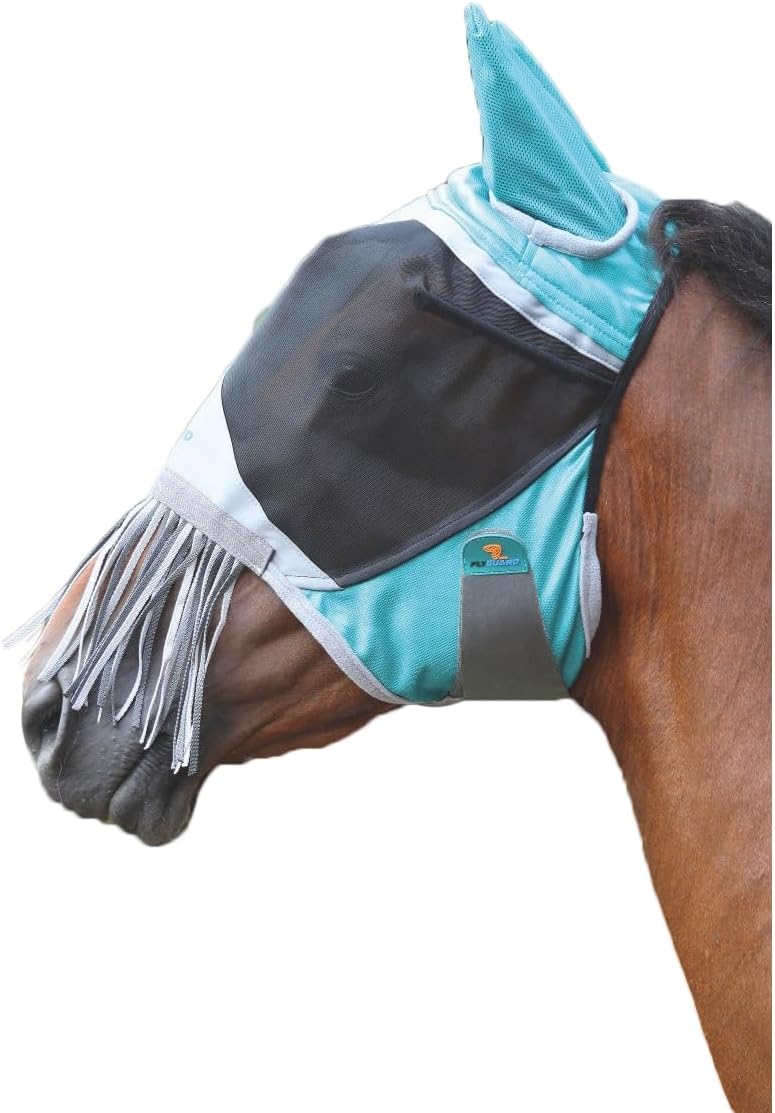 FlyGuard Pro Deluxe Fly Mask with Nose Fringe