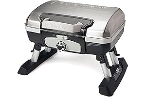 Cuisinart CGG-180TS Petit Gourmet Portable Pontoon Boat Grill with Rail Mount