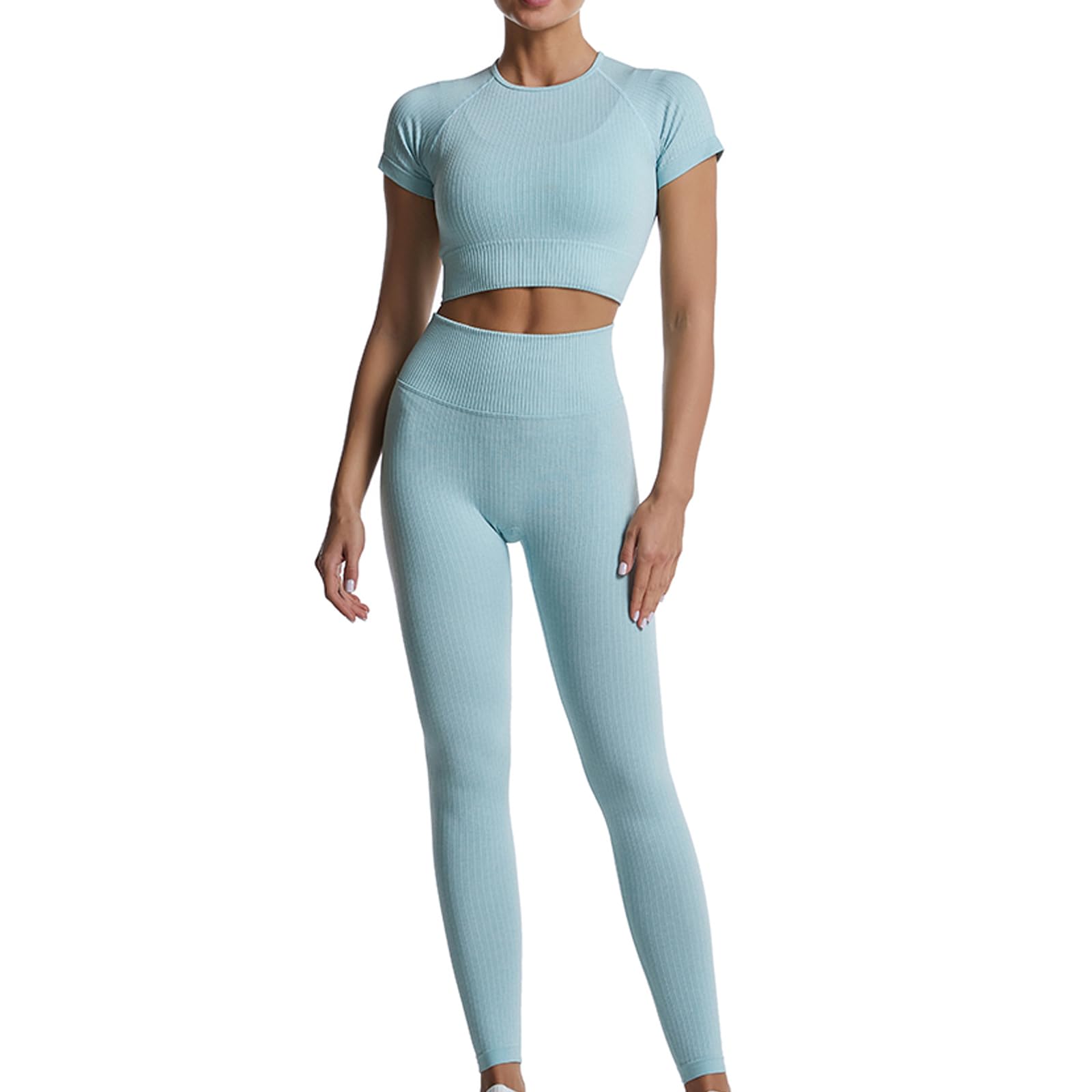 Vêtement de Sport Femme 2 Pièces Soutien-Gorge de Sport+Leggings | dohomiryo Ensemble De Vêtements De Sport Femme 2 Pièces Soutien-Gorge Sport Legging de Yoga Fitness Ensembles D'entraînement