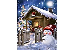 QUITEDEW Christmas Diamond Painting: Festive Snowman Artwork for Tranquility and Home Adornment