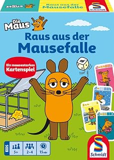 Schmidt 75063 Raus aus der Mausefalle Kinderkartenspiel, ab 5 Jahren