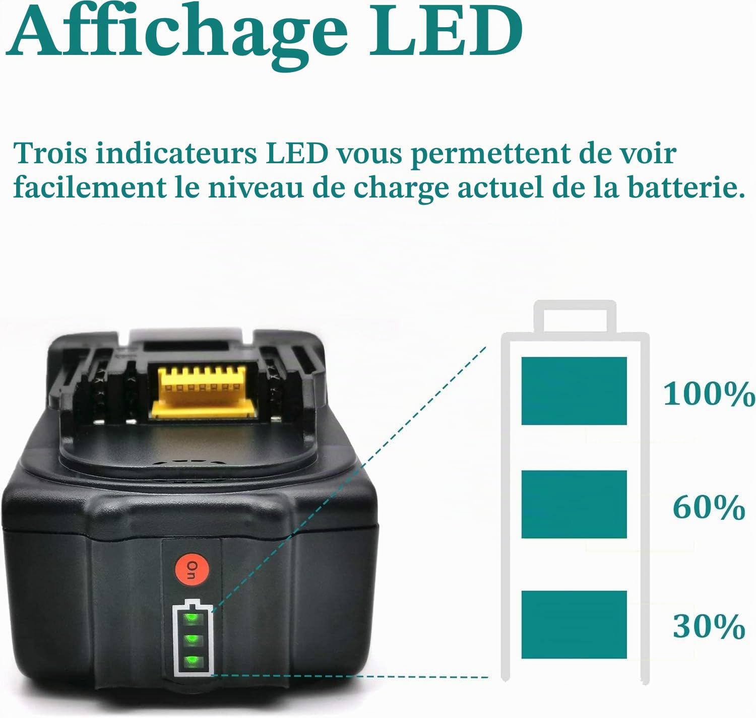 Lot de 2 batteries de rechange, BL1850B, 5000 mAh, 18 V, compatibles avec Makita BL1850, BL1860B, BL1830 B, pour tondeuse à gazon Makita DLM431Z, DLM380Z, DUC353Z, DHR171Z, DHP482Z