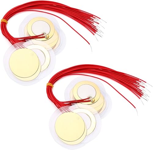 Miniatura 3 de 20 unidades de 1.378 in precableado elementos piezoeléctricos zumbador sonda sensor de disparo disco de tambor