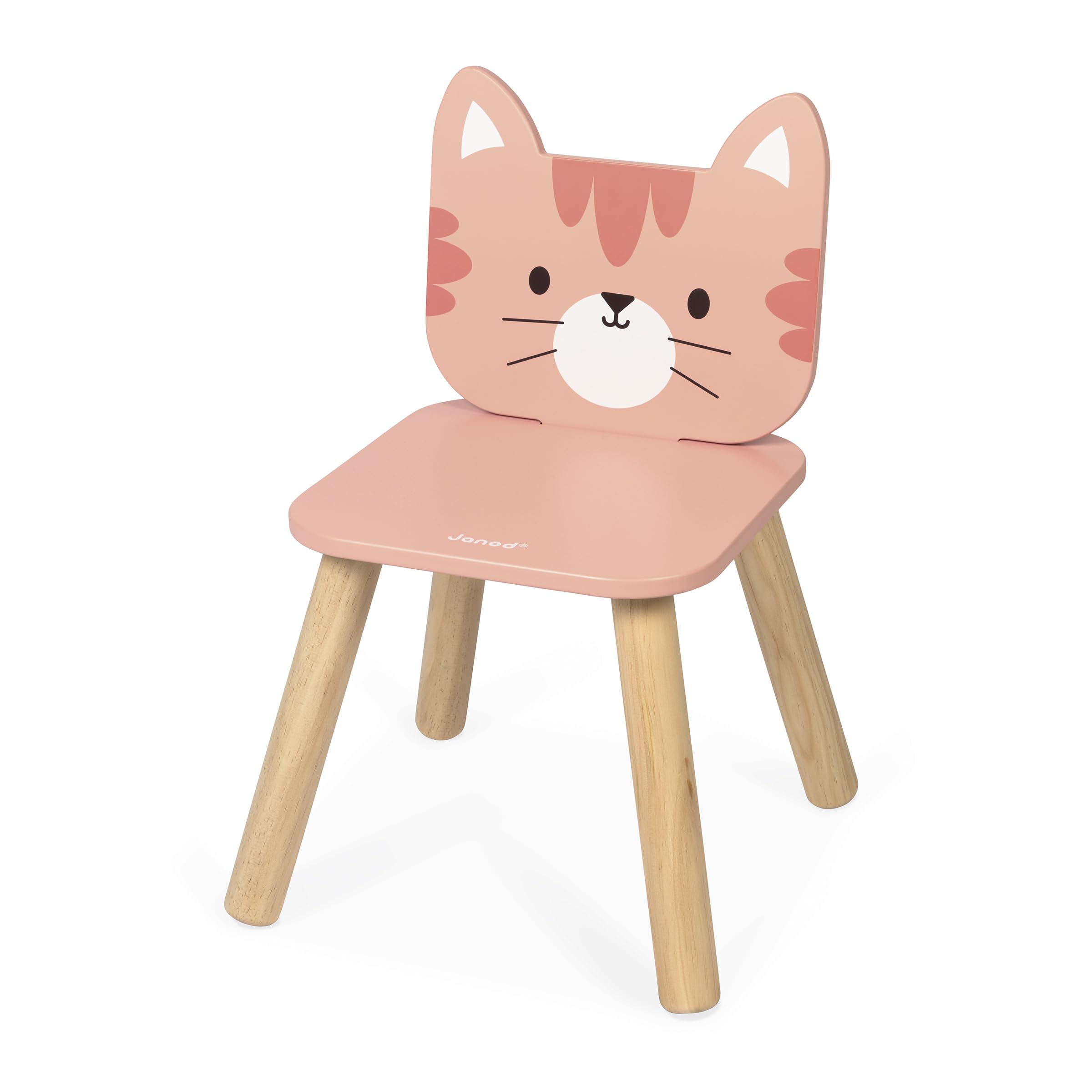 Janod Silla Infantil de Madera para Niños 32x32x47 cm 18 Meses Gato