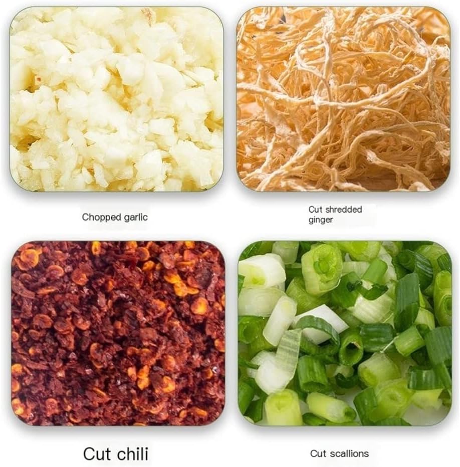 Garlic Press Manual Hand Chopper Onion Garlic Mincer Pressing Vegetable Fruit Cutter Slicer Garlic Mincer Crusher (Silver 16.2 * 7.2 * 5.1cm)