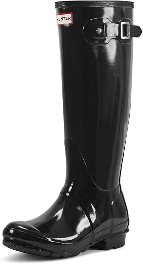 HUNTER Women's Rain Boot, Black, 7