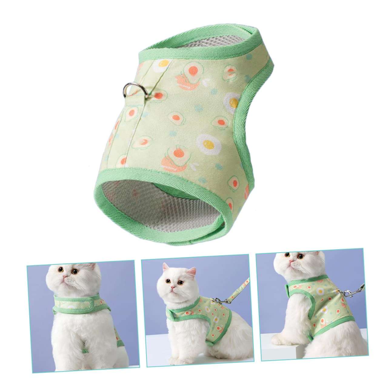 Happyyami 4sätze Katzen Geschirr Mit Leine Verstellbare Atmungsaktive Weste Für Katzen Und Kleine Hunde Leichtes Design Für Und Outdoor-aktivitäten