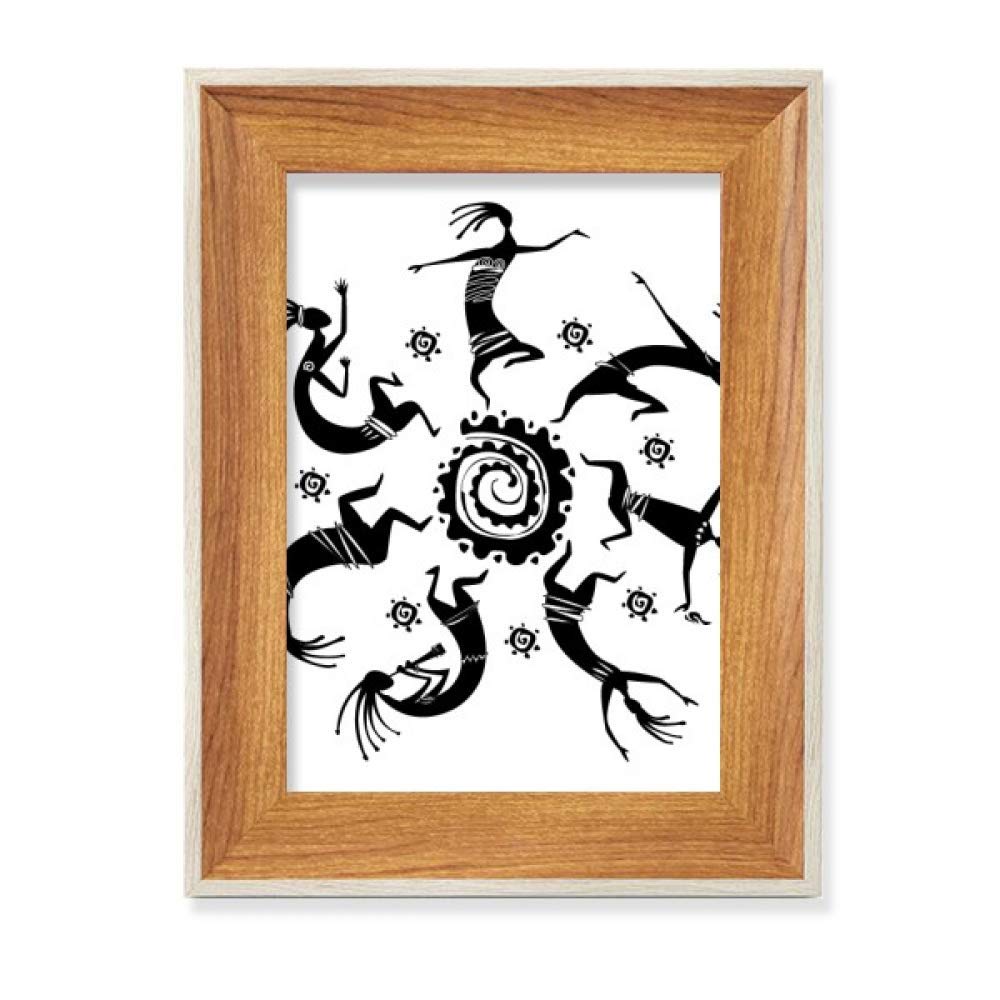 Danse mexicaine cadre photo bois de bureau pour salon style mexique totems peinture plusieurs ensembles