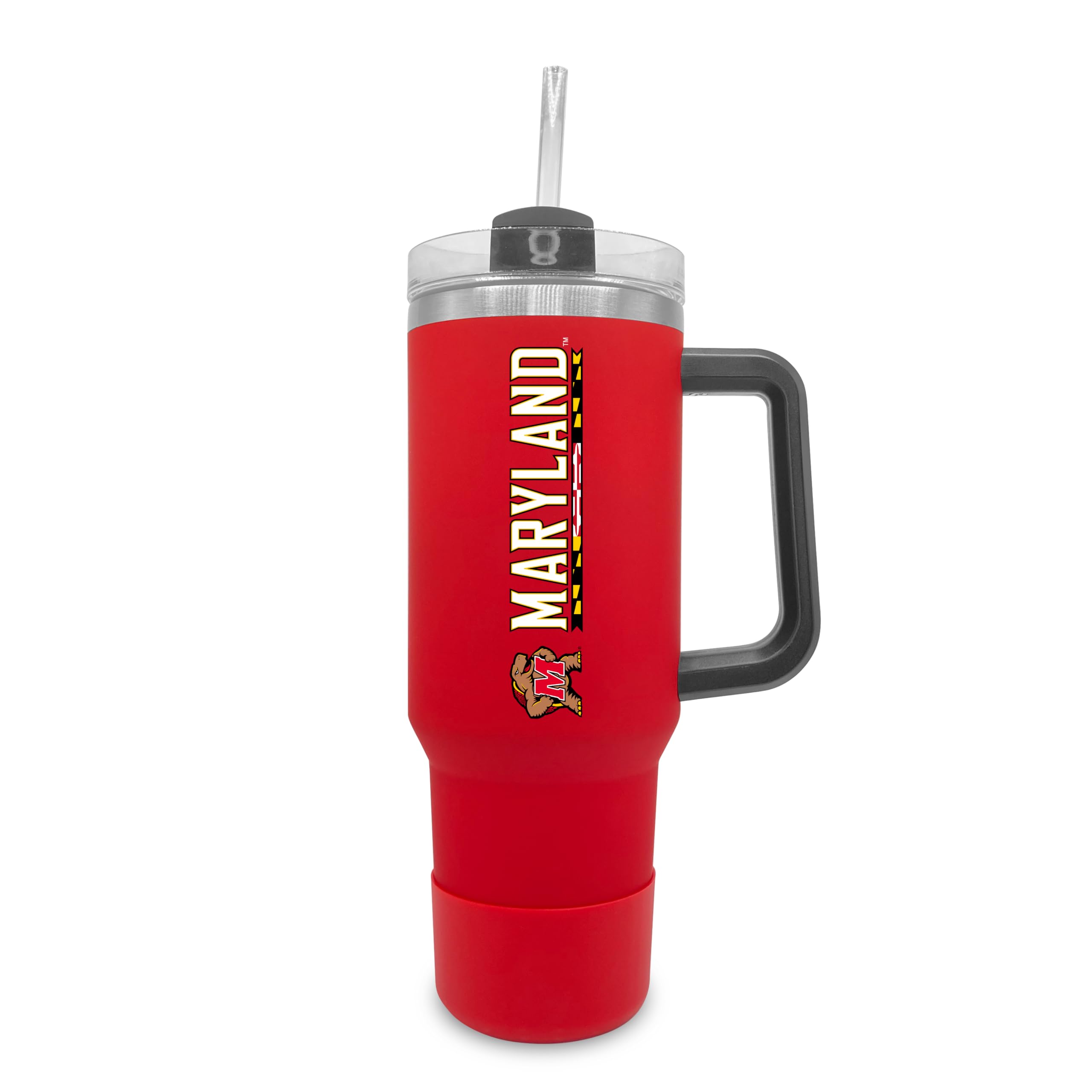 The Fanatic Group University of Maryland 40oz. Tumbler with Handle and Straw - Red