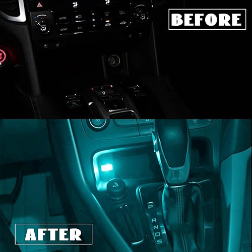Miniatura 6 de NTNEV 4 lámparas LED USB para el interior del automóvil, mini luces LED USB para decoración del automóvil, kit de iluminación ambiental, interfaz