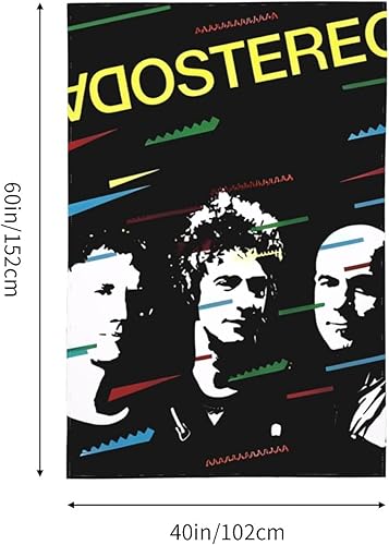 Miniatura 2 de ABOORA Tapiz de música y estéreo con estampado estético para colgar en la pared, decoración para dormitorio, sala de estar