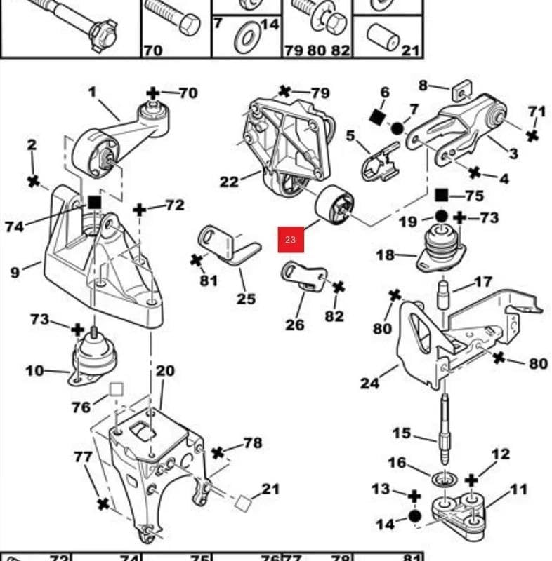 カーエンジンモーターマウント ために プジョー 206 206CC 207 180627