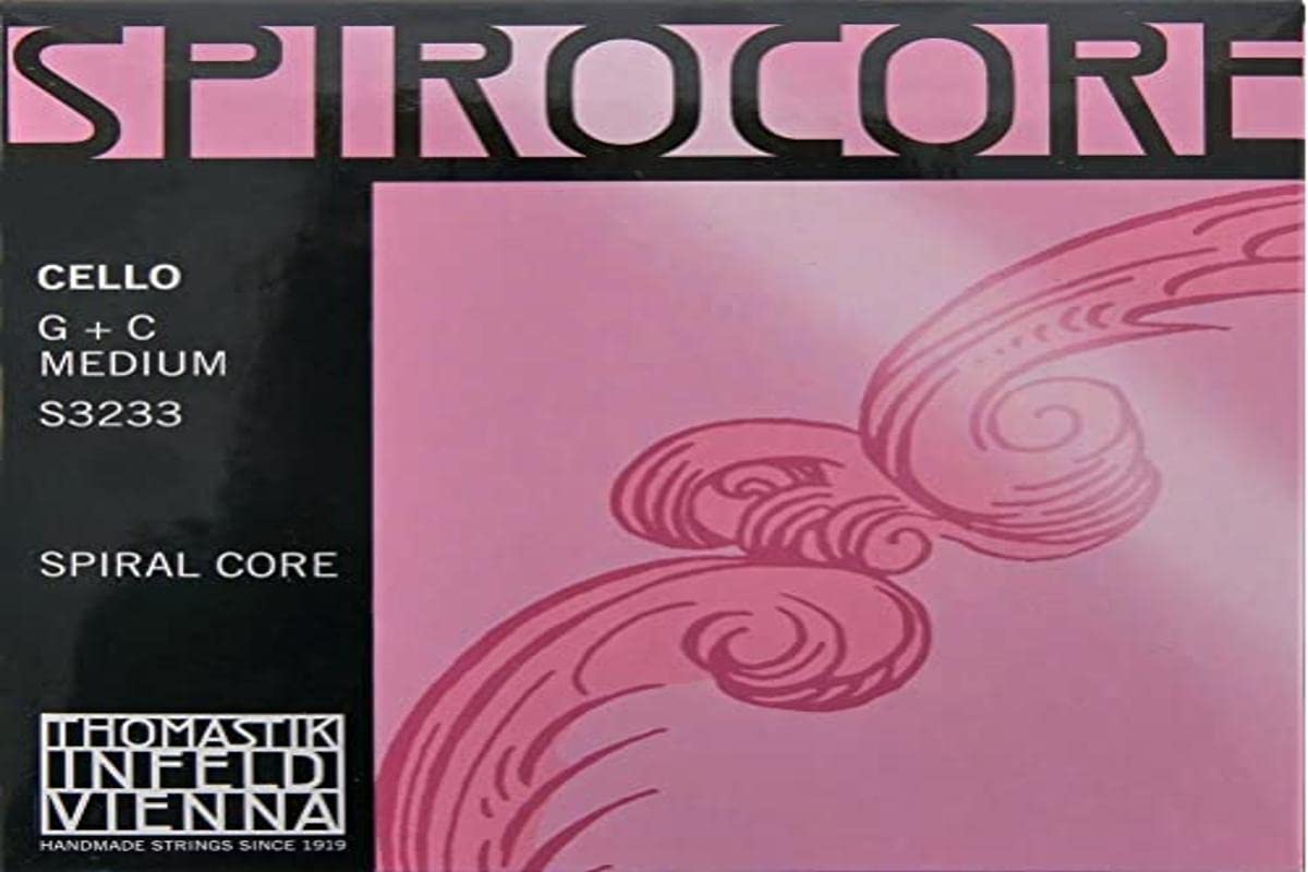 Thomastik Cuerda para Violonchelo 4/4 Spirocore - cuerda La núcleo flexible en espiral, entorchado cromo, ligera