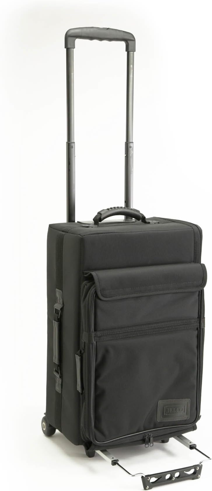 Padded Hard Side Wheeled Projector Case with Removable Laptop Case: 24" H x 15" W x 13" D