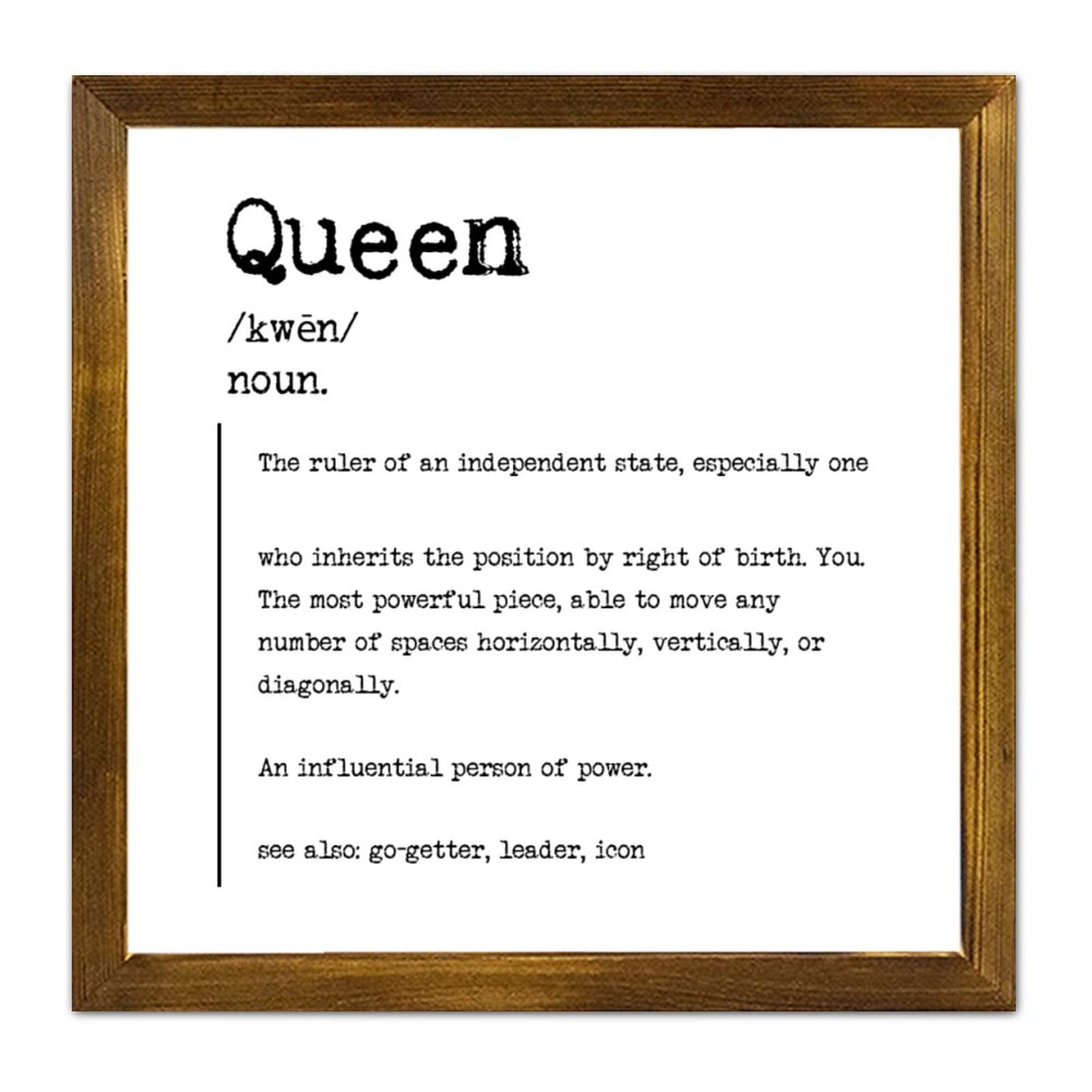 Panneau mural en bois Queen pour decorer le salon et le bureau avec elegance