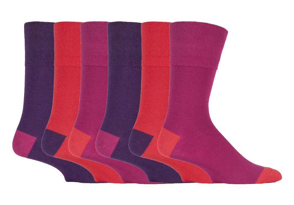 Sockshop Men's Mgg91 6 Pairs Gentle Grip No Elastic Socks 6-11 Uk, 39-45 Eur Assorted Colours (Mgg91)