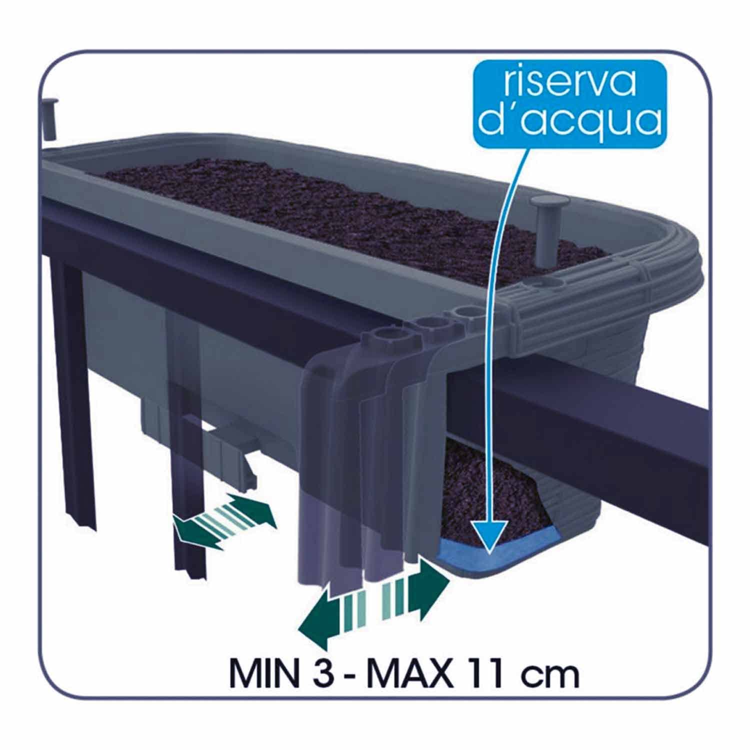 FRANKYSTAR Golondrina 60 - Juego de 6 Maceteros Colgantes Balconeras Trenzadas de 60 cm con Ganchos Ajustables y Reserva de Agua