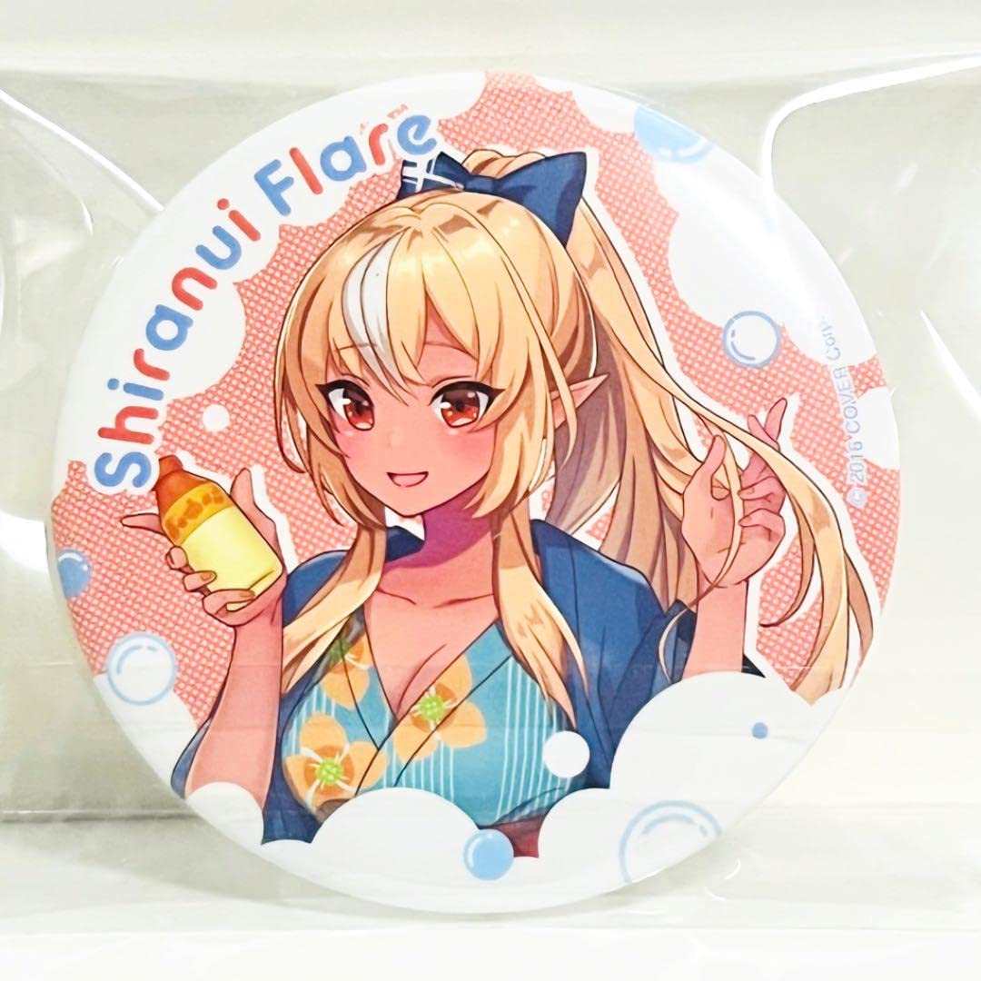 Amazon.co.jp: ホロライブ 不知火フレア 缶バッジ 極楽湯コラボ : おもちゃ