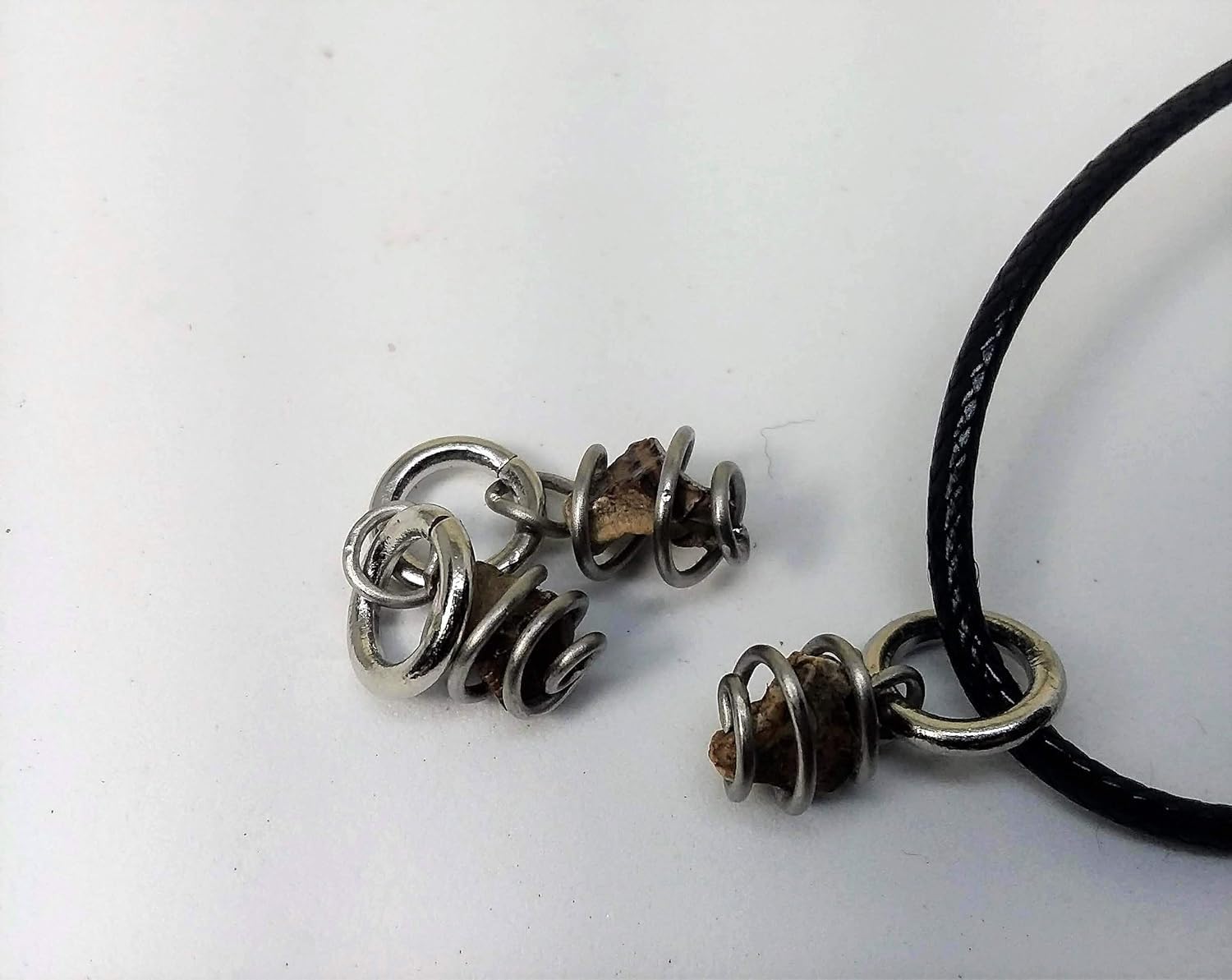 Real Tyrannosaurus fossilized Tooth or Bone Fragment Wrapped in 14K Goldor Rose Gold Wire Cage- TRex Tooth-T Rex Tooth- Dinosaur tooth fossil necklace pendant