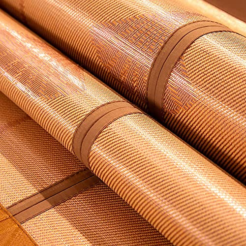 Carbonizado Bambu Verão De Férias Refrescando Topper Pad Colchão, Respirável Mahjong Bamboo Mat Smoo