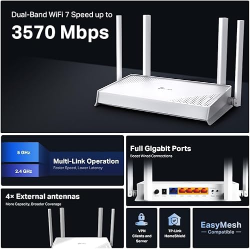 TP-Link Archer BE220W WiFi 7 Router — nuotrauka 4