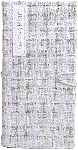 Miniatura 14 de Agenda semanal de bolsillo sin fecha, organizador de horarios, agenda anual, mes, semana, planificador, A6, cuadernos (A6, agenda sin fecha, verde)