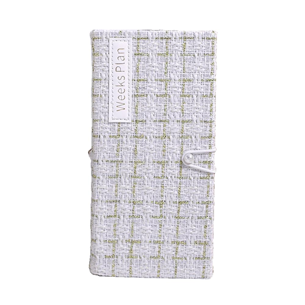 Undated Pocket Weekly Planner Schedule Organizer Agenda Year Month Week Plan A6 Notebooks (A6 undated planner White) โ image 1