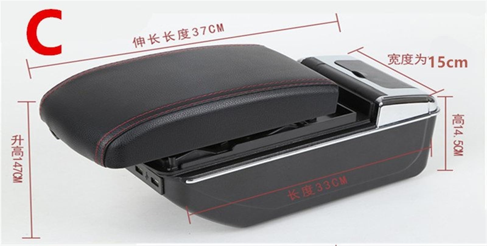 Apoyabrazos Caja Compatible Con Opel Para Combo Caja Reposabrazos Automóvil Caja De Almacenamiento Central Reposabrazos De Consola Central Interior Con 7 USB Accesorios Para Automóvil
