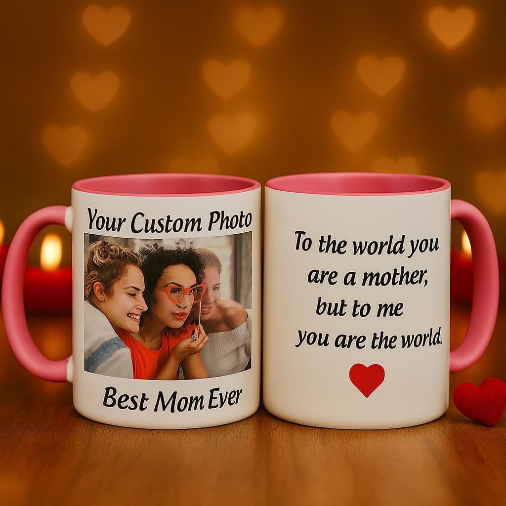 Personalized Coffee Mug 11oz Ceramic – Custom Photo, Text or Logo Cup | Double-Sided Print, Dishwasher & Microwave Safe | Gift for Thanksgiving, Mom Dad Teacher Friend Birthday Christmas (Blue) - Image 7