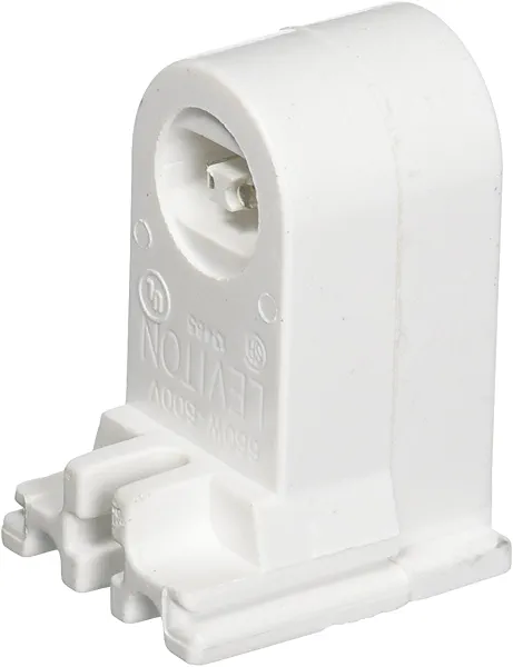 Leviton Fluorescent Lampholder, Pedestal Base, High Output, 660-Watt, 13465, White