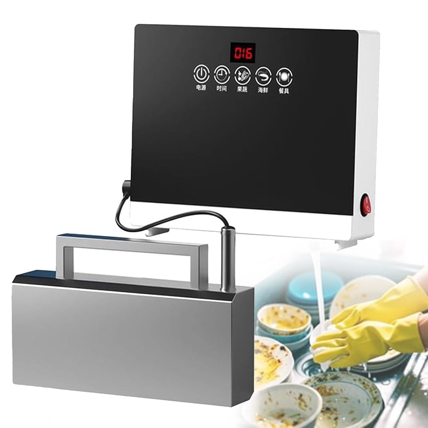 Lave-vaisselle sans installation 360W avec commande tactile pour camping et petit appartement
