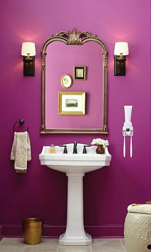 Miniatura 4 de Toothbrush Holders for Bathroom Accesories, Automatic Toothpaste, Dispenser Bathroom, Organizer, Mounter, Storage for Kids and Adults 1 pcs White